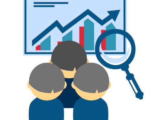 Data analysis techniques for effective business management and market research flat icons collections  abstract isolated vector illustration